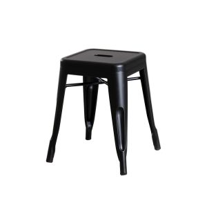 taburete tolix negro 44 cm