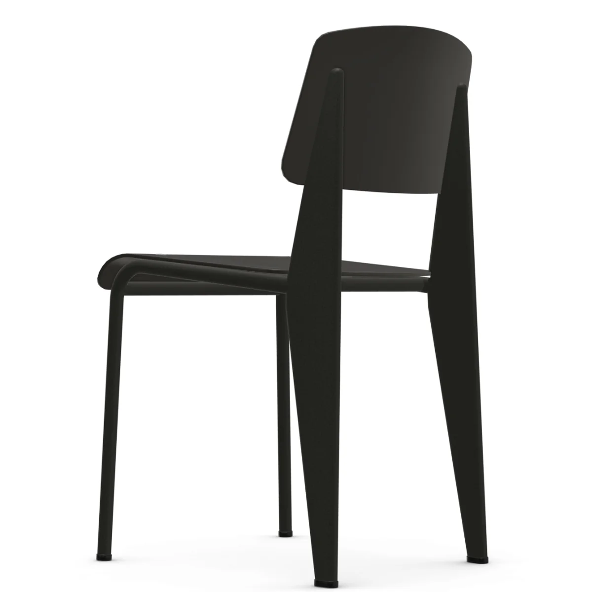 Silla Standard Jean Prouvé Negra Madera negra - Imagen 2