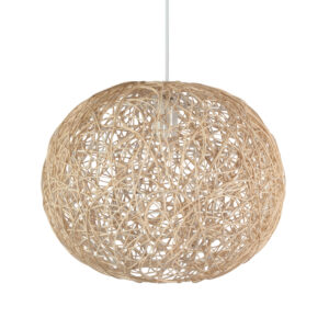 Lámpara colgante Praga fibra natural