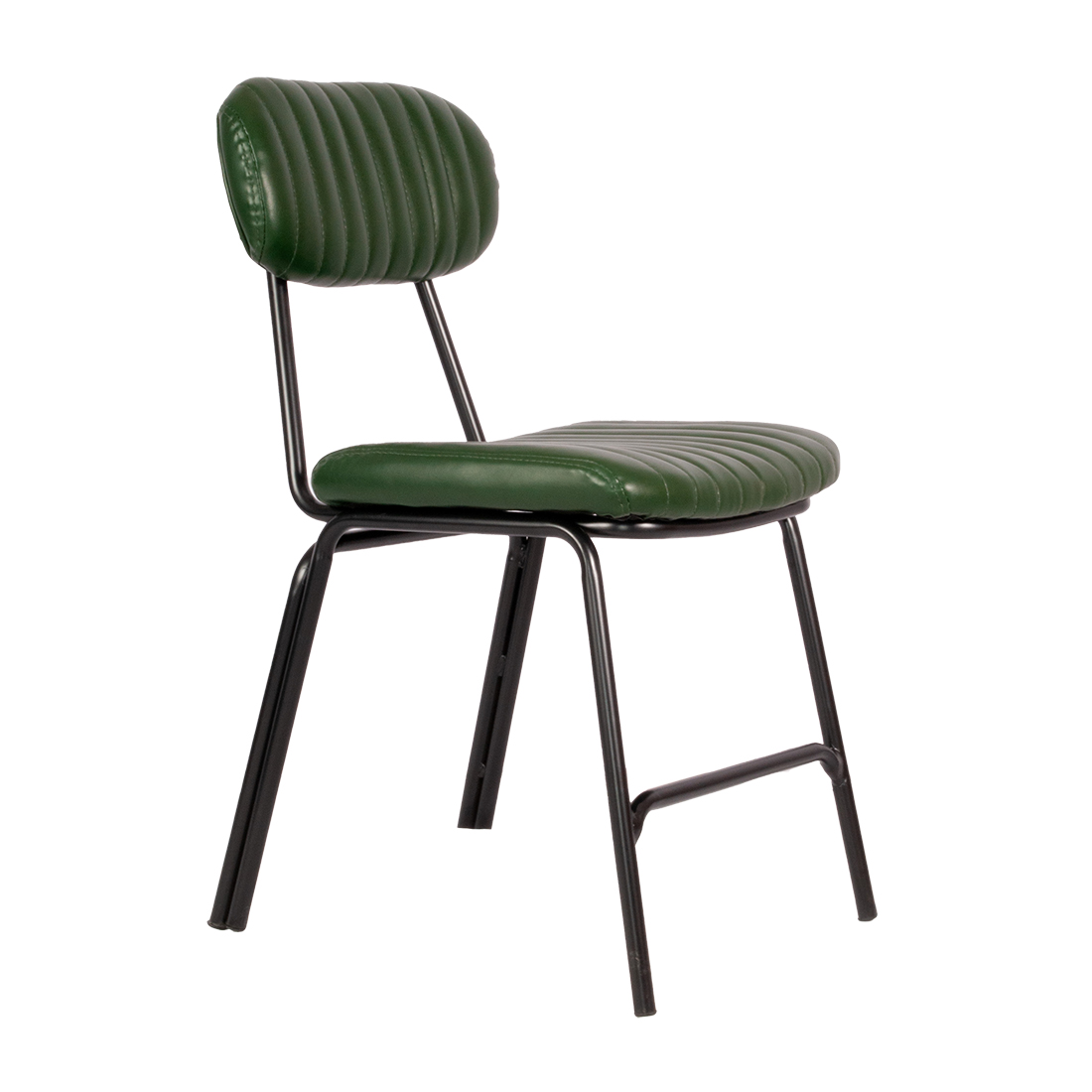 Silla Brooklyn verde, silla estilo industrial, silla de diseño retro vintage