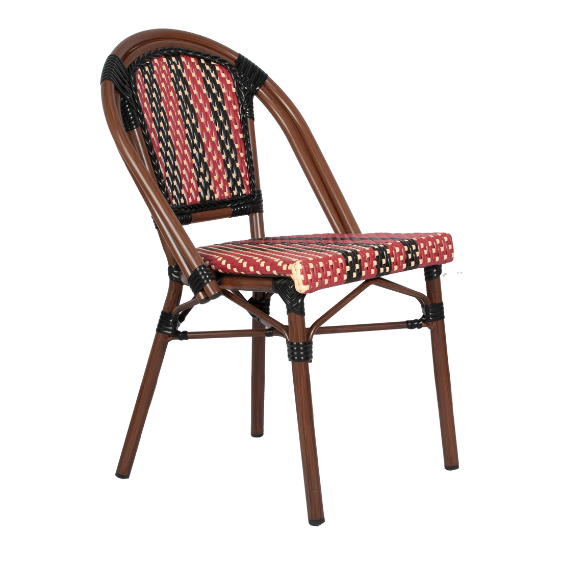 Silla Parisina Marsella roja/negra