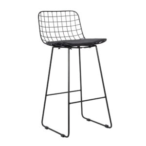 Taburete Harry de metal negro