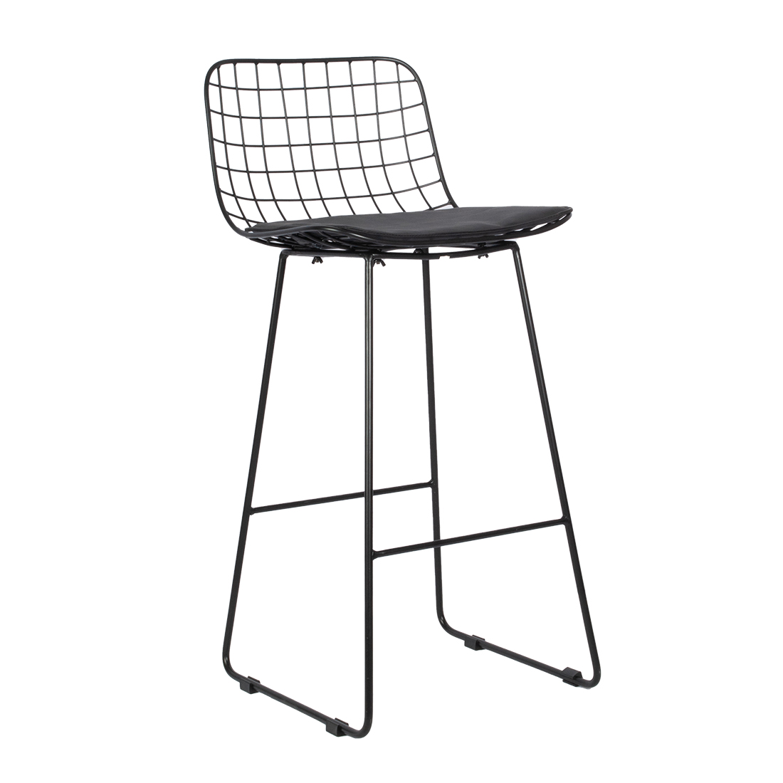 Taburete Harry de metal negro