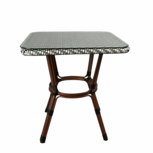 Mesa Parisina Marsella blanca/negra/gris cuadrada