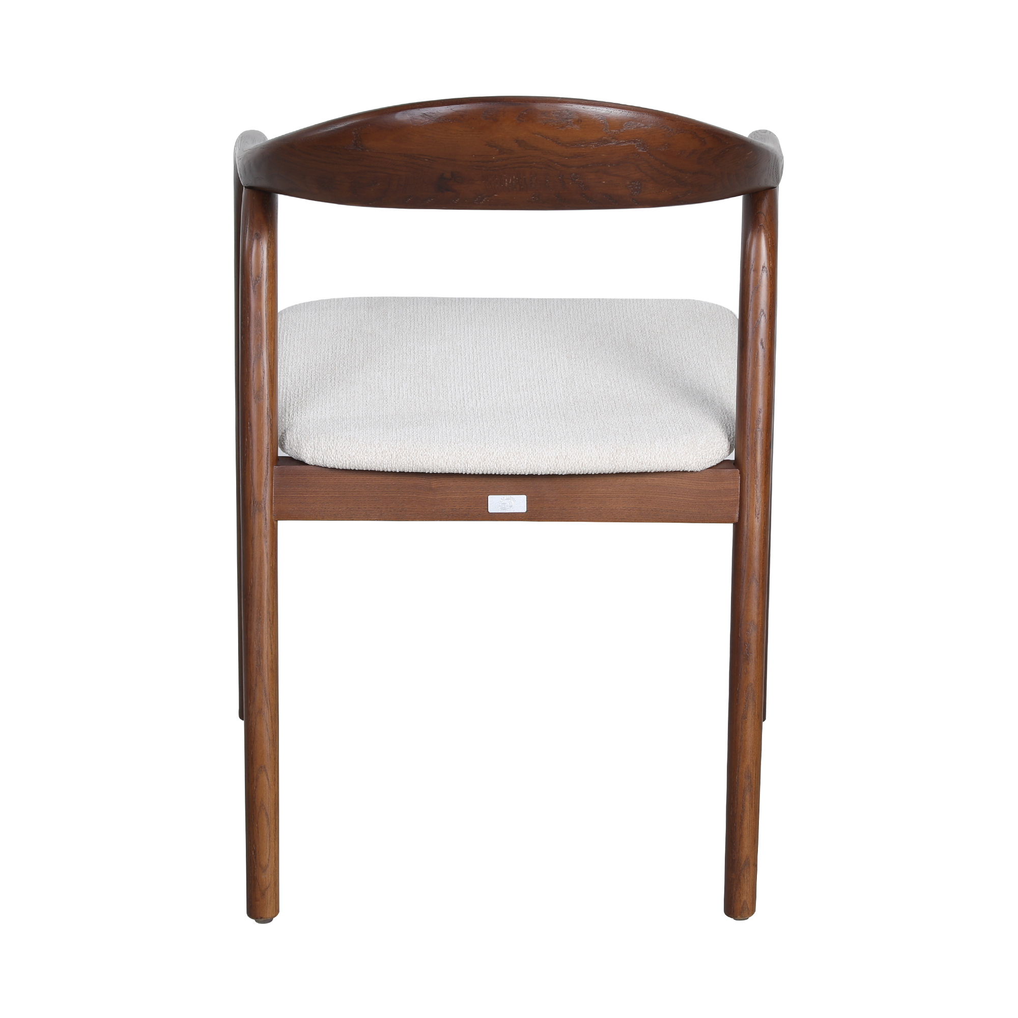 Silla Maina nogal asiento acolchado Beige - Imagen 5