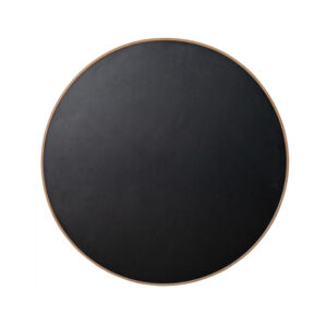 Cubierta mesa restaurante diámetro 60 cm borde madera negro matte