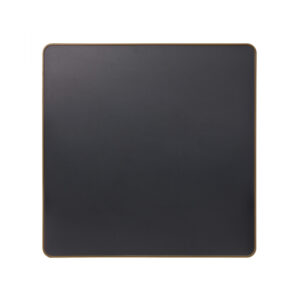 Cubierta mesa restaurante 70x70 cm negra borde madera