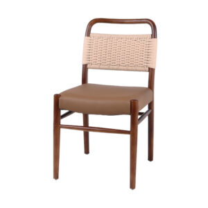 PREVENTA Silla Damon asiento cuero Café