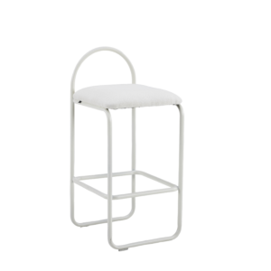 PREVENTA Taburete Nova blanco invierno 66 cm asiento acolchado