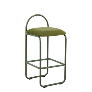 PREVENTA Taburete Nova Verde oliva 66 cm asiento acolchado