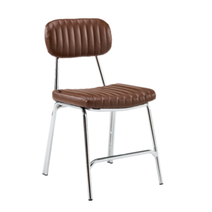 PREVENTA Silla Brooklyn cromado & café oscuro