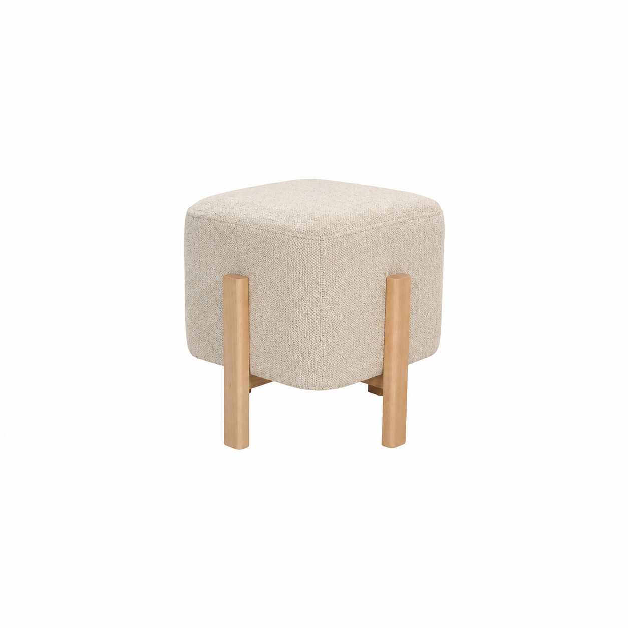 PREVENTA Pouf Block 46 cm color Beige & Natural