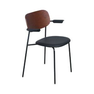 PREVENTA Silla London negra con apoyabrazos